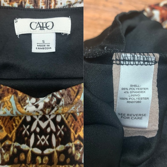 Cato maxi dress size S. Abstract Animal print. Open Sleeve. Rushed Waist - Picture 3 of 8